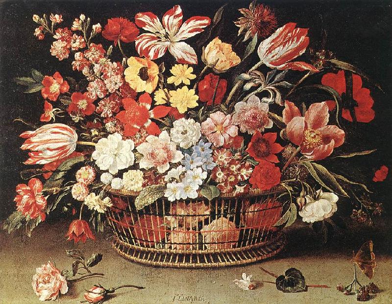LINARD, Jacques Basket of Flowers 67 Germany oil painting art